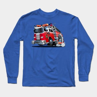 Cartoon firetruck Long Sleeve T-Shirt